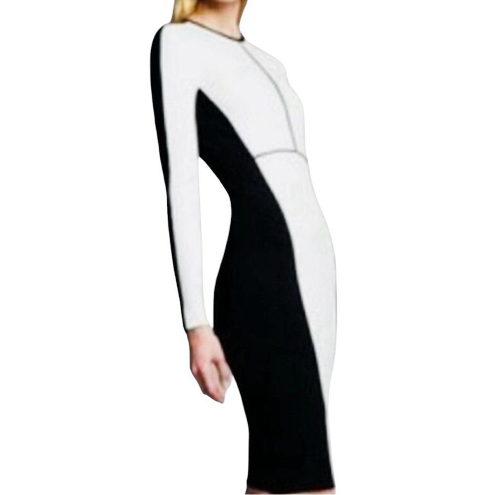 Narciso Rodriguez for Design Nation Size Large Color Block Pencil Dress Midi - Picture 2 of 12